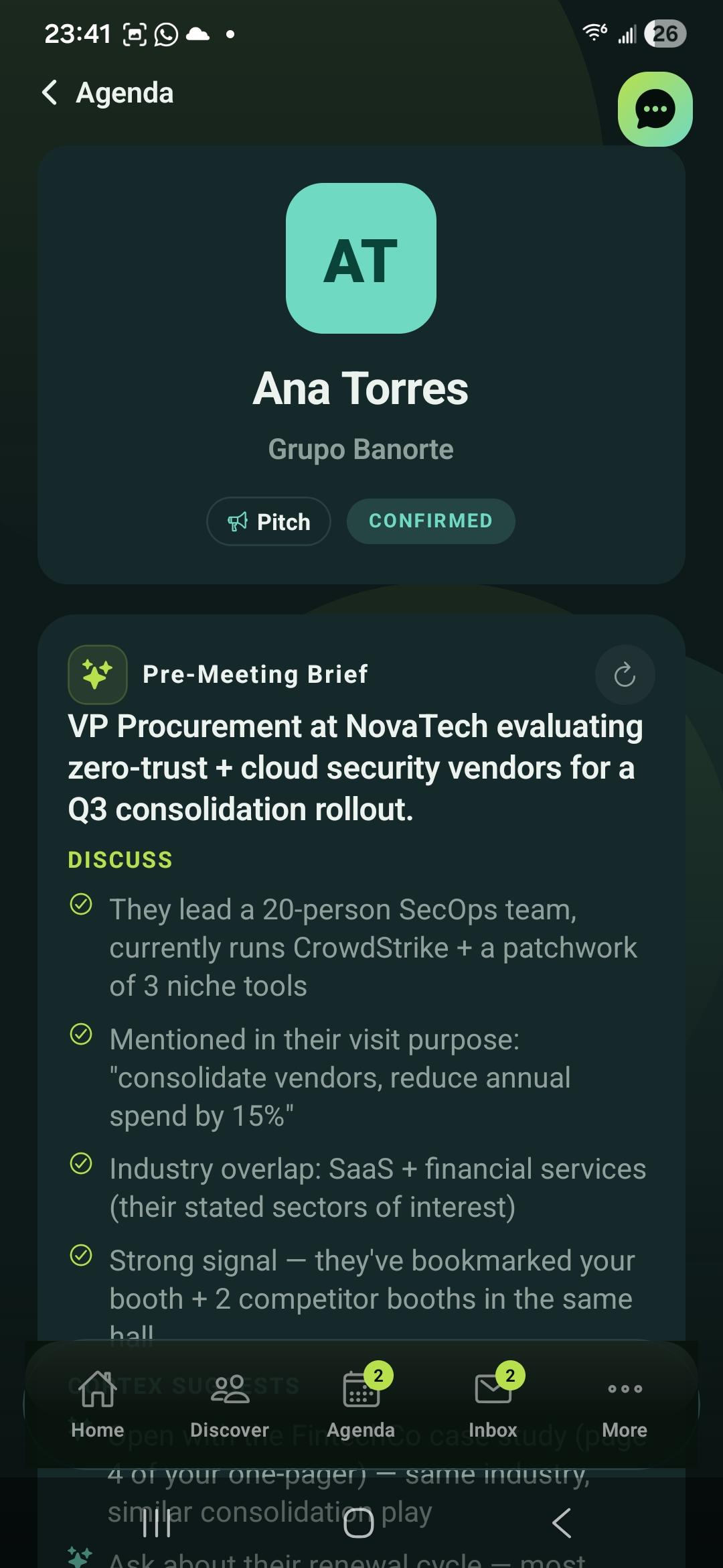 CorteX AI surfaces the right people for you to meet — before you arrive